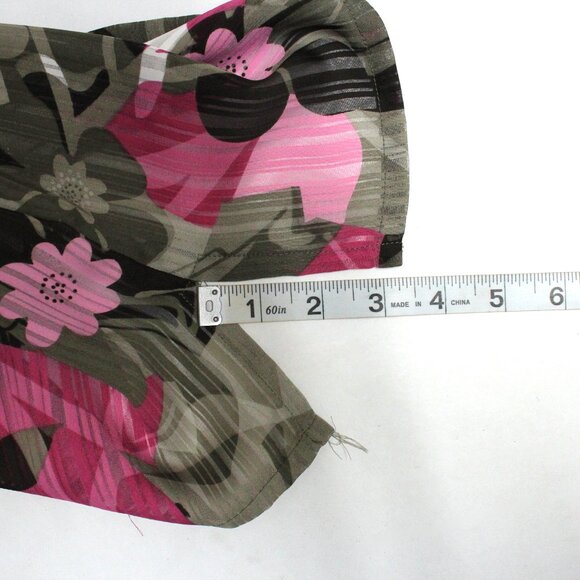 Allison Daley Size 16 Floral 3/4 Sleeve Button Down Shirt Blouse or Top - Picture 9 of 12